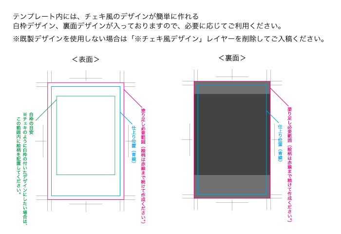 チェキ風テンプレート使用方法